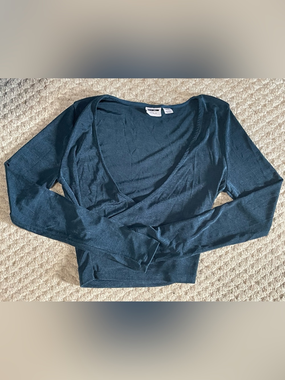 Noisy May Dark Teal Wrap Top